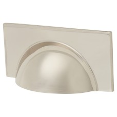 Crofts & Assinder Monmouth Square Cabinet Cup Handle - 64mm Centres - Polished Nickel