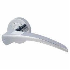 Exel Polished Chrome Door Handles on Round Rose - Aston Range 