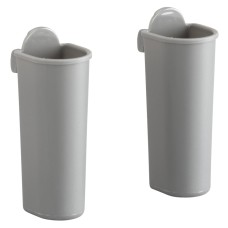 elfa Garage Storage Top Track System - Peg Cup for Storing Board - Grey - Pack of 2