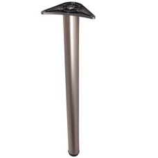 Rothley Round Adjustable Worktop Support Breakfast Bar Table Leg - 60 x 870mm - Brushed Nickel 