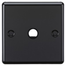Knightsbridge 20A Round Edge Flex Outlet Plate - Matt Black