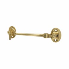 Exel Cabin Hook & Eye - 100mm Length - Polished Brass