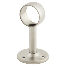 Rothley 32mm Hanging Rail Centre Bracket - Brushed Stainless Steel