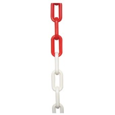 Plastic Chain - 6mm Link - 5m Length - Red/White