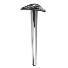 Rothley Round Adjustable Worktop Support Breakfast Bar Table Leg - 60 x 1100mm - Polished Chrome