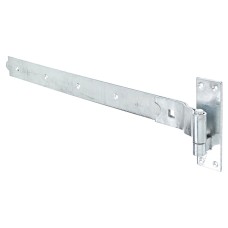Heavy Duty Cranked Hook & Band Gate Hinge - 600 x 60mm - Galvanised - Pair