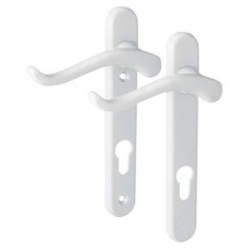 Fab & Fix Windsor uPVC Scroll Multipoint Door Handle - 92mm c/c - LH - White