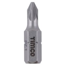 TIMCO Steel Driver Bits - Pozi - PZ1 - 25mm Length - Pack of 10