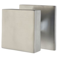 Heritage Brass by M Marcus Square Centre Door Knob - 89 x 89mm Square Rose - Satin Chrome