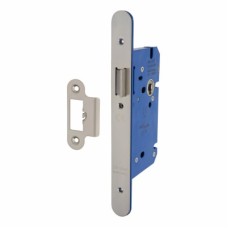Hampstead Architectural DIN Latch - 85mm Case - 60mm Backset - Radius - Satin Stainless Steel