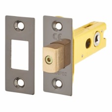 Exel 5mm Tubular Bathroom Deadbolt - 76mm Case - 57mm Backset - Square - Black Nickel