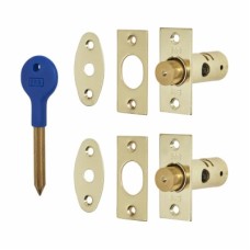 British Pattern Window Rack Bolt - Polished Brass