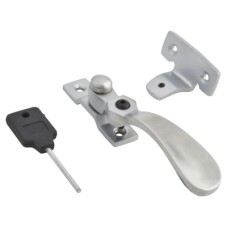 Exel Cast Victorian Locking Wedge Casement Window Fastener - Reversible - Satin Chrome