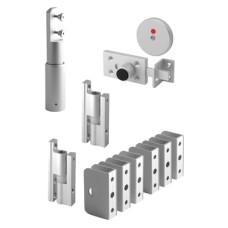 Cubicle Pack 'A' - 17-21mm Panels - Satin Anodised Aluminium