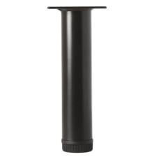 Rothley Round Adjustable Cabinet Furniture Leg - 32 x 150mm - Black