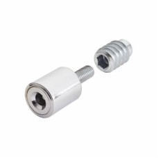 Bramah Rola Wooden Sash Window Stop - 19mm - Polished Chrome - 10 Body + 20 Inserts