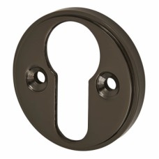 Exel Escutcheon - 40mm Diameter - Euro - Black Nickel