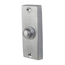 Exel Plain Edge Period Bell Push - 76 x 25mm - Satin Chrome