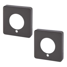 Jigtech Square Privacy Rose Cover - 52 x 52mm - Black Nickel