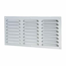 Exel Hooded Louvre Vent - 305 x 152mm - 11610mm² Free Air Flow - Satin Aluminium