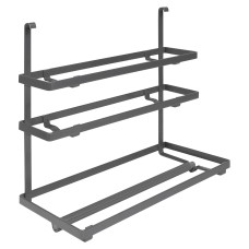 Emuca Titane Kitchen Wall Hanging Profile Roll Holder - Anthracite Grey