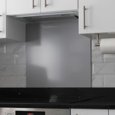 Exel Aluminium Kitchen Splashback - 600 x 750mm - Gloss 9006 Silver