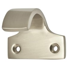 Hampstead Heavy Cast Pattern Sash Window Finger Lift - 50 x 36mm - Satin Nickel