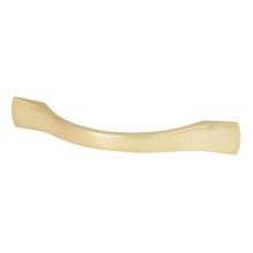 Exel Wave Bow Cabinet Pull Handle - 96mm Centres - Satin Brass