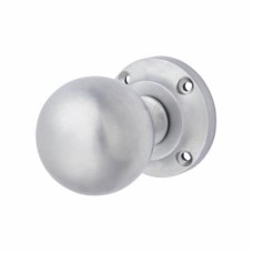 Exel Victorian Ball Mortice Door Knob - 61mm Rose Diameter - Satin Chrome