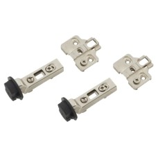 FVG Clip-On Glass Door Cabinet Hinge - 95° - Inset - Zinc Plated - Pair