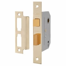 Yale 2 Lever Interior Door Sashlock - 80mm Case - 57mm Backset - Polished Brass