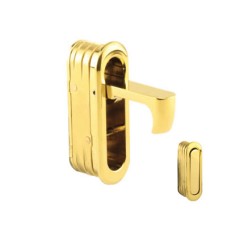 Exel Door Edge Finger Pull - 58 x 18 x 18mm - Polished Brass