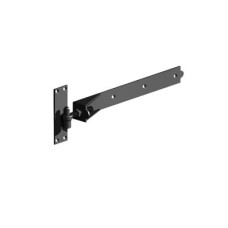 GateMate Heavy Duty Adjustable Hook & Band Gate Hinge on Plate - 900 x 75mm - Black Galv - Pair