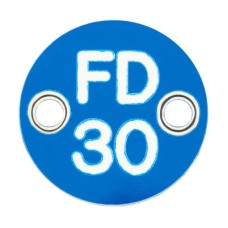 Exel FD30 Fire Door Sign - Drilled - 25mm Diameter - Rigid Plastic - Blue