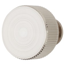 Carlisle Brass Lines Radio Round Cabinet Knob - 35mm Diameter - Satin Nickel