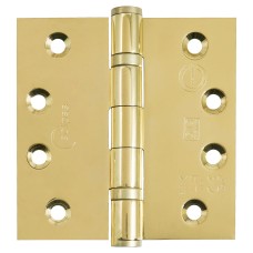 Eclipse Ball Bearing Grade 13 Butt Fire Door Hinge - 102 x 102 x 3mm - Polished Brass - Pair