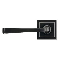 From The Anvil Black Door Handles on Square Rose - Avon Range 