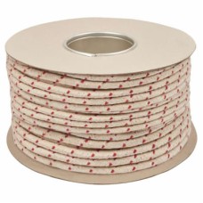 Everlasto No.4 Red Spot Waxed Cotton Sash Window Cord - 7mm Diameter - 100m Coil
