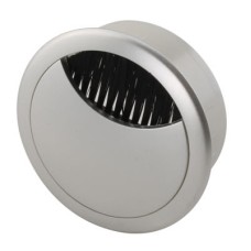 Exel Round Cable Tidy Grommet - 60mm Hole Size - Silver - Pack of 10