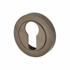 Exel Escutcheon - 50mm Diameter - Euro - Black Nickel