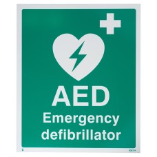 Exel AED Sign - 297 x 420mm - Rigid Plastic