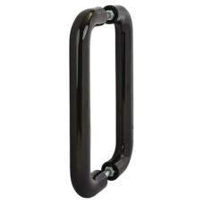 Hoppe AR602/220 Nylon D-Bar Door Pull Handle - Back to Back - 220mm c/c- Ebony Black