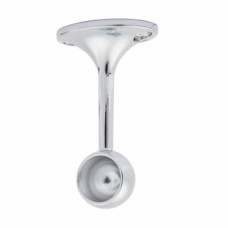 Rothley 25mm Hanging Rail End Bracket - Polished Chrome 