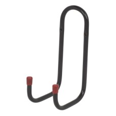 Rothley Tubular Garage and Shed Double Storage Hook - 120mm Depth - Black & Red