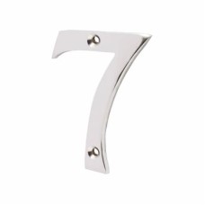 76mm Screw Fix Door Numeral - 7 - Polished Chrome