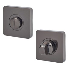 Jigtech Square Bathroom Turn & Release - 52mm Diameter - Black Nickel