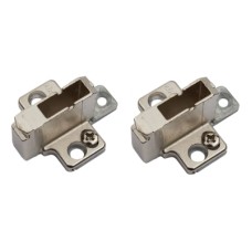 Blum CLIP Cruciform Cabinet Mounting Plate - System Screws - 18mm Spacing - Zinc Diecast - Pair