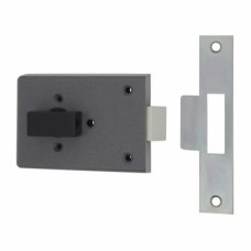 Fire Brigade FB4 Rim Slam Lock - 110mm Case - 45mm Backset - Left Hand - Open Out - Silver