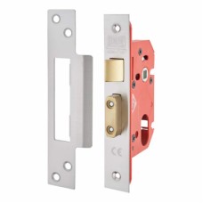 UNION 22OVS StrongBOLT Oval Profile Sashlock - 68mm Case - 45mm Backset - Satin Stainless Steel