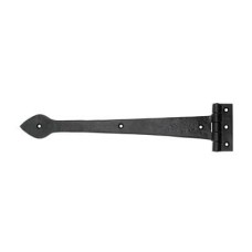 Olde Forge Tudor Plain Door Tee Hinge - 430 x 101mm - Antique Black Iron - Pair